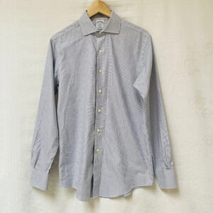 Brooks Brothers 1818 Regent Dress Shirt Mens 15 Non-Iron Button Up Cotton Office